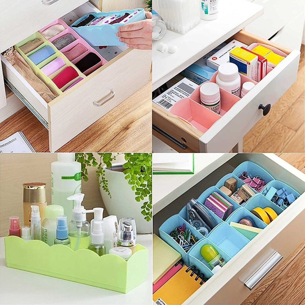 Kootek 28 Pcs Drawer Organizer, 4 Sizes Bathroom Drawer Organizers