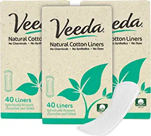 Veeda Ultra Thin Natural Cotton Breathable Daily Liners