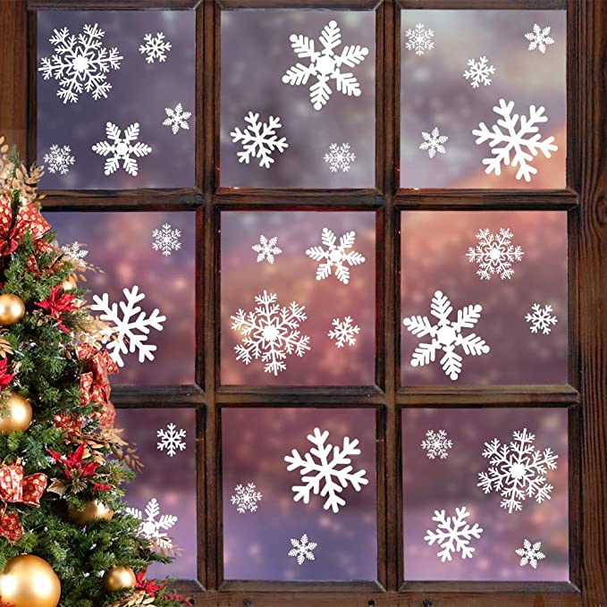 Christmas Window Clings Snowflakes