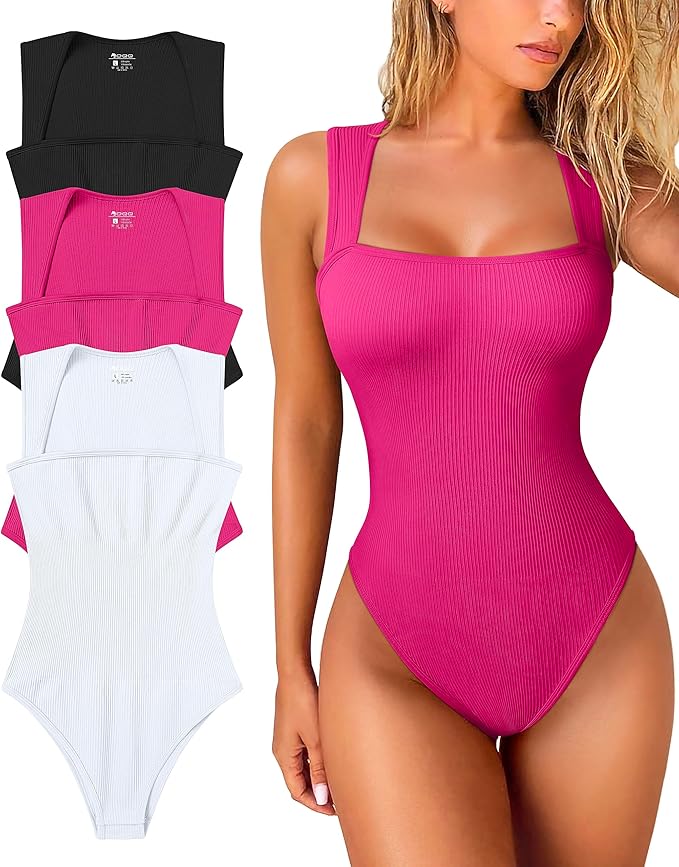 OQQ Women's 3 Piece Bodysuits